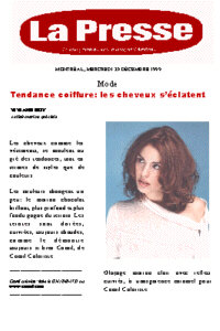 LA PRESSE, décembre 1999